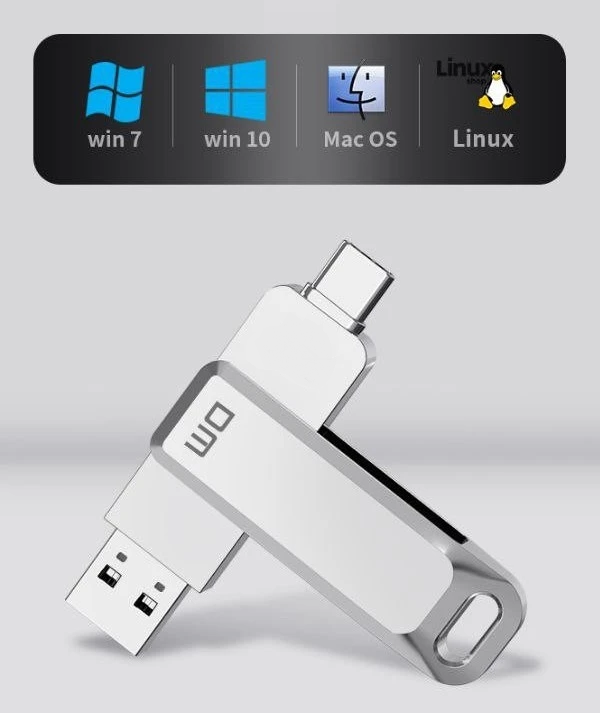 فلش دی ام 128 گیگابایت مدل DM DUAL (USB A TYPE C) USB FLASH DRIVE PD168