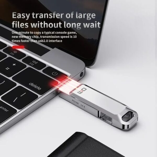 فلش دی ام 128 گیگابایت مدل DM DUAL (USB A TYPE C) USB FLASH DRIVE PD168 - Image 3