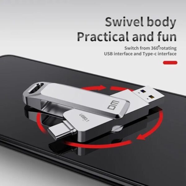 فلش دی ام 64 گیگابایت مدل DM 64GB DUAL (USB A TYPE C) USB FLASH DRIVE PD168 - Image 2