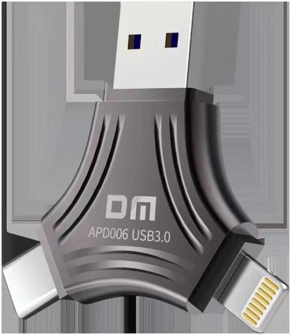 مبدل تایپ سی ، یو اس بی ، لایتنینگ -3in 1 Type-C OTG USB - Image 3
