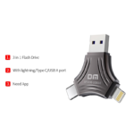 مبدل تایپ سی ، یو اس بی ، لایتنینگ -3in 1 Type-C OTG USB - Image 5