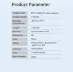 کابل مبدل دیسپلی پورت به اچ دی ام آی - DisplayPort To H-DMI Cable CHB038 - Image 5