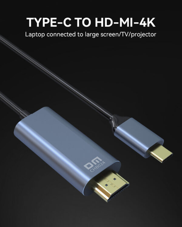 Type C To HDMI Cable CHB024 - کابل تایپ سی به اچ دی ام آی - Image 4