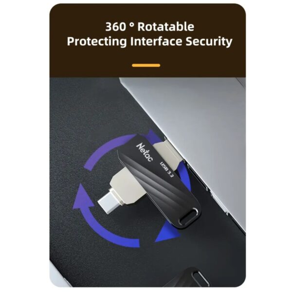 فلش نیتاک 64 گیگابایت مدل Netac USB3.2 Type-C Dual port USB flash drive 64GB US11 - Image 5